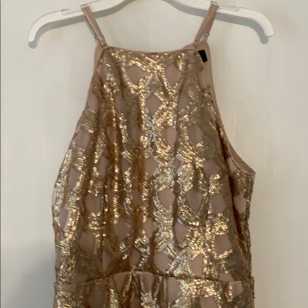 Lulus Rose gold Sequin dress. - Picture 3 of 7